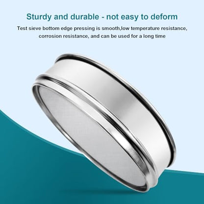 304 Stainless Steel Mesh Lab Sieve, 50 Mesh (0.355mm) Aperture Test Sieve, 7.9Inch(20cm) Diameter Economy Standard Analysis Sample Test Sieves for Industrial Laboratory Homes - size: 50Mesh(0.355mm)/Ф7.9in