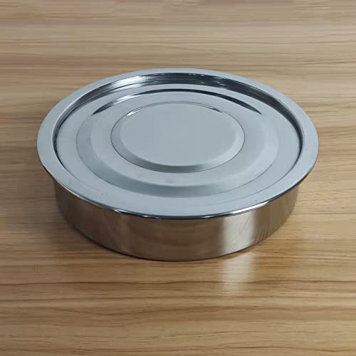 LABALPHA Lab Sieves Pan with Lid, 8'' Diameter, 304 Stainless Steel - size: pan+lid (8'')