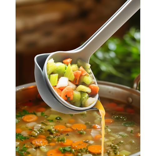 HIC Kitchen 2-in-1 Straining Ladle, Super Strong and Heat Safe - style: Straining Ladle