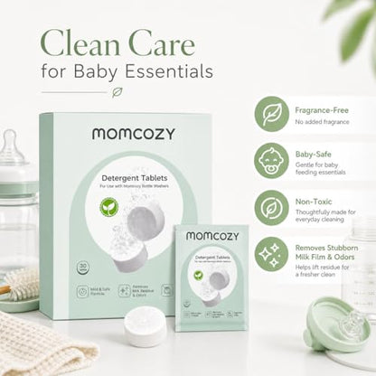 Momcozy Official Detergent Tablets for Momcozy Baby Bottle Washers, 30 Tablets