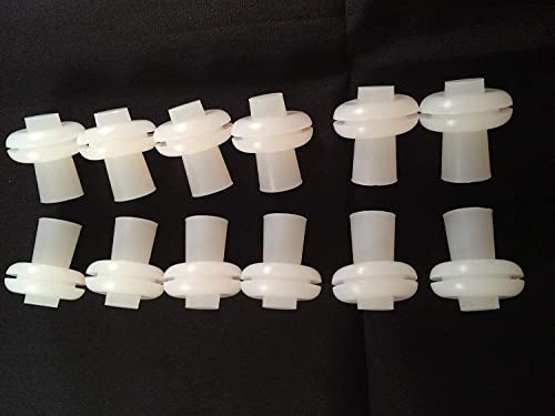 Fermentation Grommets Pack of 12. Food Grade BPA-Free White Silicone Rubber Complete with 12 Stoppers. Best for Airlocks, Fermenting in Jars and Buckets. 3/8" Center for 1/2" Hole