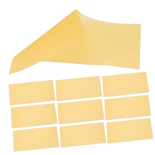 LIFKOME 30pcs Beekeeping Wax Foundation Sheets for Honey Frame Beehive Natural Beeswax Honeycomb Sheets for Easy Installation and Brood Production