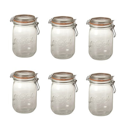 Le Parfait Super Jars (6 Pack, 750ml - 24oz) - color: 750ml (OLD)