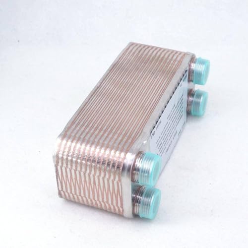 30 Plates Wort Chiller 304 Stainless Steel Homebrew Heat Exchanger 3/4" NPT Male 0.336m2-195°C to +220°C Wort Chiller