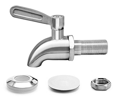 Replacement Spigot for Beverage Dispenser, Stainless Steel Spigot for Water Dispenser, Drink Dispenser Faucet, fits Berkey and other Gravity Filter systems as well, 2 Pack