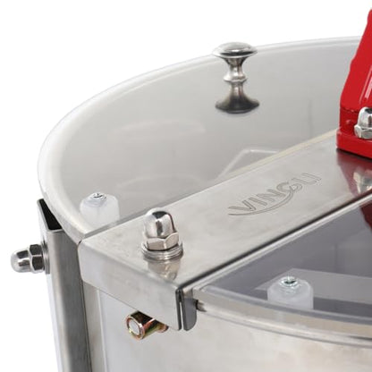 Bonnlo Upgraded Honey Extractor Separator, with 3 Frame, Food Grade Stainless Steel, with Adjustable Height Stands, Beekeeping Pro Extraction Apiary Centrifuge Equipment