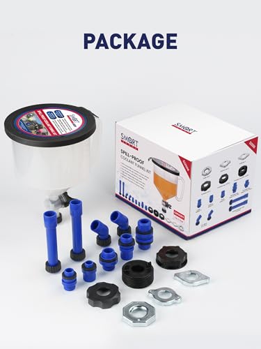 2026 Upgraded Coolant Bleeder Funnel Kit, Radiator Burping Funnel | Radiator Flush Funnel Kit, Car Coolant Air Bleeder Funnel Kit, Radiator Burp Funnel, Spill-Free Coolant Funnel Kit