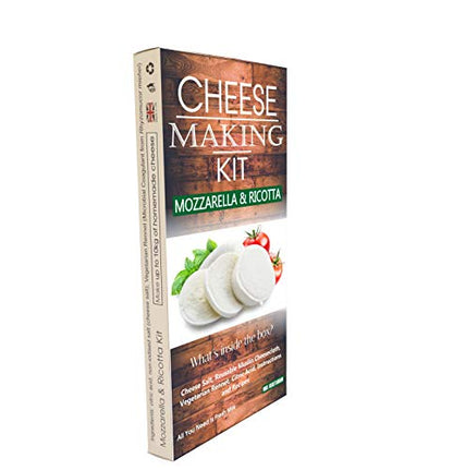 MOZZARELLA & RICOTTA 4 Cheeses Making Kit Goat Cheese, Halloumi Cheese, Mozzarella Cheese, Ricotta Cheese Great Gift for All Occasions, Red