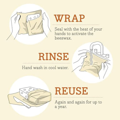 Bee's Wrap Beeswax Wraps for Food - 3 Pack of Medium Beeswax Wraps - Plastic Free Made in USA Reusable Natural Food Wrap - Honeycomb Print - style: Honeycomb Medium 3 Pack