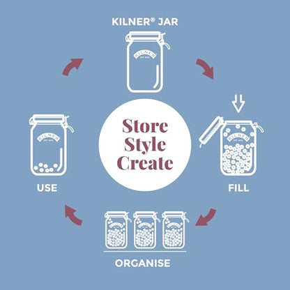 Kilner Round Swing Top Glass Jar | 1L