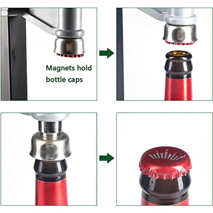 Bench Bottle Capper Tool, Manual Beer Bottle Capping Machine with Non-Slip Pad, Manual Press Lever to Adjust Branches & Buttons for Homebrew Soda Soft Drink Home Brew Beer