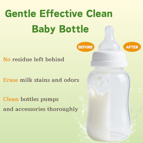ICUIRE 150 PCS Baby Bottle Washer Detergent Tablets Compatible with Momcozy, Baby Brezza, GROWNSY for All Brands Baby Bottle Washers, Baby-Safe Bottle Washer Tablets Remove Residue Milk Film and Odors
