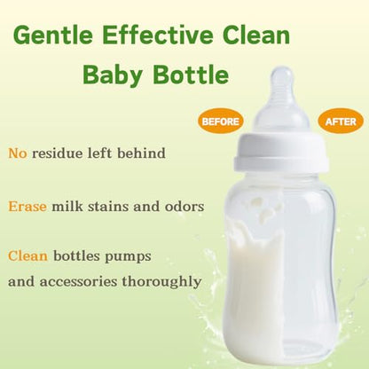 ICUIRE 150 PCS Baby Bottle Washer Detergent Tablets Compatible with Momcozy, Baby Brezza, GROWNSY for All Brands Baby Bottle Washers, Baby-Safe Bottle Washer Tablets Remove Residue Milk Film and Odors
