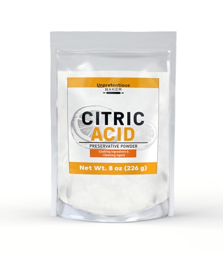 Unpretentious Citric Acid, 8 oz, Non-GMO, No Additives, Cleaning & Baking - size: 8 Ounce (Pack of 1)