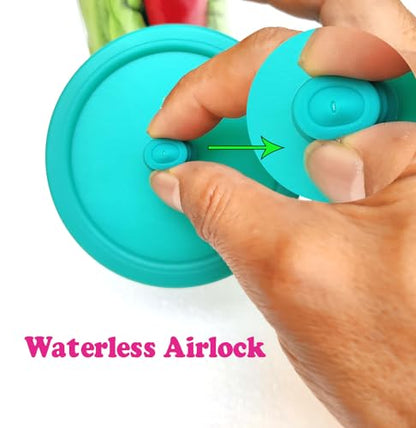 4 Pcs Fermentation Lids - waterless Airlock Fermenting for 86mm Wide Mouth Mason Jar（Jars Not Included） - size: Lids Only