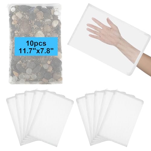 Abbylike 10pcs Large Filter Media Bag with Plastic Zipper 11.7" x 7.8" Reusable Media Bags for Aquarium Fish Tank Filter Bags - Mesh for Activated Carbon, Bio Balls, Ceramic Rings - size: 11.7" X 7.8"