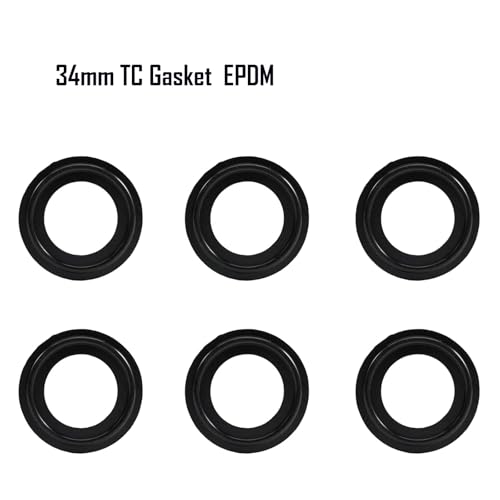 34mm Tri Clamp End Cap - Stainless Steel TC Parts for Homebrew Fermenters & Brew Kettles with Silicone Gasket(1pcs)(EPDM Gasket) - size: EPDM Gasket