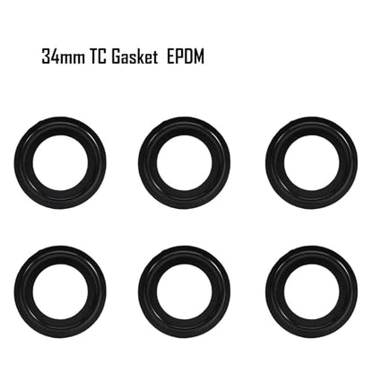 34mm Tri Clamp End Cap - Stainless Steel TC Parts for Homebrew Fermenters & Brew Kettles with Silicone Gasket(1pcs)(EPDM Gasket) - size: EPDM Gasket