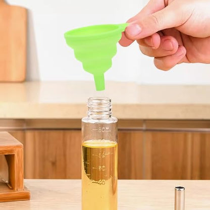 Upgrade Kitchen Funnel Set 3 Pack, Small and Large, Kitchen Gadgets Accessories Silicone Funnels for Filling Water Bottle Liquid Transfer Food Grade (D) - color: D