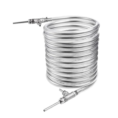 Stainless Steel wort chiller, Counterflow Heat Exchanger 9.52 * 0.5 * 10M Cooling Coil Tube Beer Brewing Cooler Homebrew(Without hose)