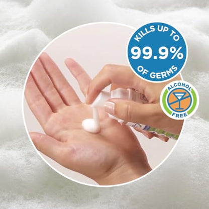 Foam Hand Sanitizer Starter Kit - Kills 99.9% of Common Germs - Alcohol-Free - Moisturizing, Non-Skin Drying, Water-Based Formula - Made in USA - Unscented - 2 x 1.5 oz & 1 x 8 oz Bottles - size: 3.67 Fl Oz (Pack of 3)