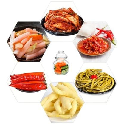 Fermentation Jar, 1.5 Liter Pickle Kimchi Jar with Water Seal Lid | Food Grade, Clear Glass, for Making Pickles Kimchi Sauerkraut and Fermenting Vegetables Fruits, Kombucha, Wine Brewing - size: 1.5 l Wide Mouth