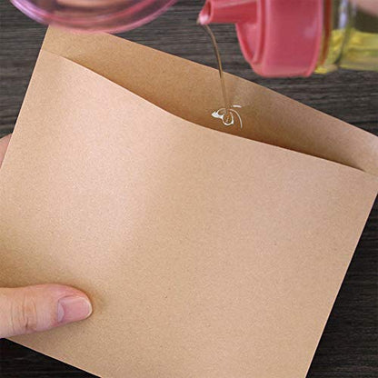 100 Pack Breakfast Paper Bags Deli Bags, 7 x 6.7 in Kraft Dry Wax Paper Sandwich Bags, Waterproof & Grease-proof Paper Bags for Pastries Pizza Slices Chicken Nuggets Fish Panini Garlic Toast (7*6.7IN) - color: 7*6.7IN