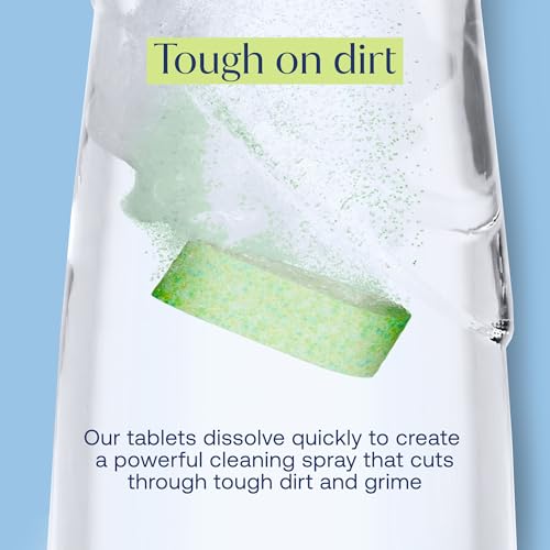 Fab Tab Bathroom Cleaner Starter Kit - Natural Cleaning Products - Household Cleaners - All-Purpose Cleaner Tablets - Plant-Based - Plastic-Free | Citrus Scent | No Harsh Chemicals