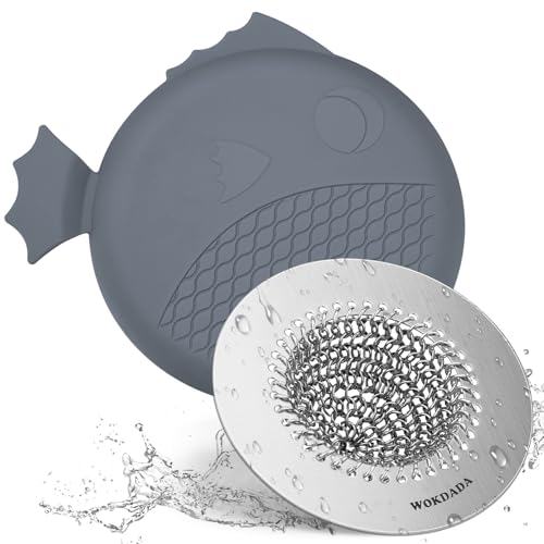 Sink Strainer with Stopper, Wokdada Revolutionary Clog-Free Food Catcher for Garbage Disposal - color: Gray Silver