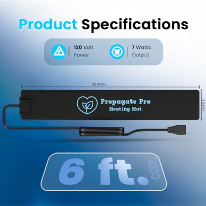 Wrap Around Kombucha Heater Belt | Propagate Pro Brewing and Fermentation Heat Mat Warmer | Keeps Your SCOBY Happy and Productive with Stickon Thermometer - size: 3x20 Heat Mat + Heating Thermostat