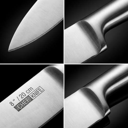 KOFERY 5-Piece Seamless Stainless Steel Knife Set (No Block Included) | Heavy Duty One Piece Design, Full Metal Handle, Professional Kitchen Knives, for Culinary Students, Rv Use, Easy Cleaning