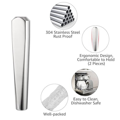 2 PCS Beer Faucet Handles All 304 Stainless Steel Keg Tap Handle Standard 3/8" Thread American Draft Beer Tap Handles for kegerator Tower for bar - size: Pack of 2