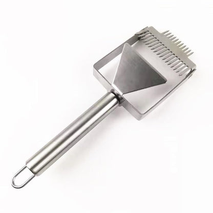 Multifunctional Stainless Steel Uncapping Forks Double Needle Beekeeping Tools Suitable for Honey Honeycomb Scraper (Color : Non Adjustable A) - color: Non adjustable A