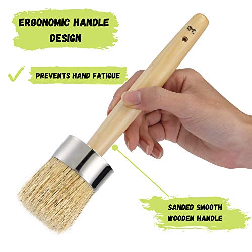 Mr. Pen Chalk & Wax Paint Brush, 2 Inch Round | Furniture Chalk Paint Brushes - size: 2 inch