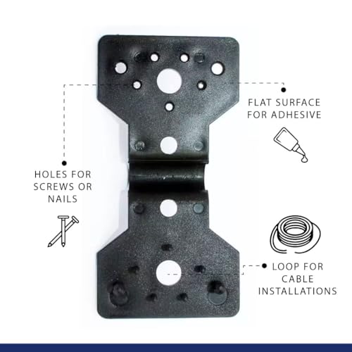 Bird-X Deterrent Netting Hardware, Plastic Clips, 250 Pieces (MTG-CASE), Black