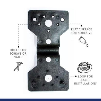 Bird-X Deterrent Netting Hardware, Plastic Clips, 250 Pieces (MTG-CASE), Black