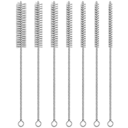 7pcs Stainless Steel Brushes Set, 12 inch Pipe Cleaner Brush，Parts Cleaning Brush Bore Brushes for Tubes, Cylinders, Bottle, Auto Parts (6mm/8mm/10mm/12mm/15mm/18mm/20mm) - style: StainlessSteelBrushe7PCS