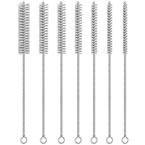 7pcs Stainless Steel Brushes Set, 12 inch Pipe Cleaner Brush，Parts Cleaning Brush Bore Brushes for Tubes, Cylinders, Bottle, Auto Parts (6mm/8mm/10mm/12mm/15mm/18mm/20mm) - style: StainlessSteelBrushe7PCS