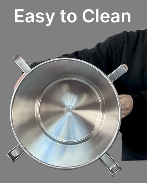 Food Safe 304 Stainless Steel 13 Gallon (50L) Container Bucket with Clamps and Air-Tight Lid with Silicone Gasket - size: 50L