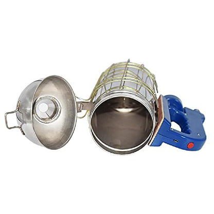 Stainless Steel Electric Bee Smoker Sprayer Bee Smoke Transmitter Kit, New Bee Hive Smoker Apiculture Beekeeping Tool with Heat Shield Protection