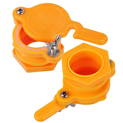 2Pcs Honey Gate Valve for 5 Gallon Bucket, Bee Honey Extractor Tap, Nylon Honey Bucket Gate for Honey Equipment Beekeeping Supplies