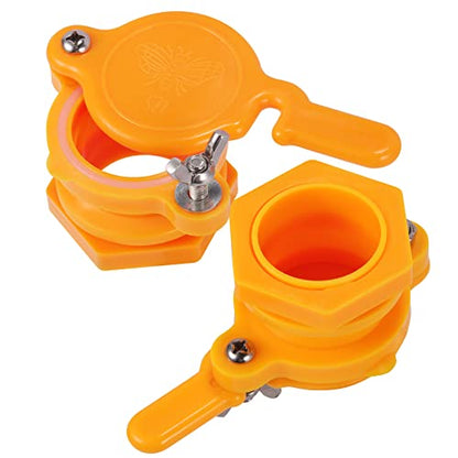 2Pcs Honey Gate Valve for 5 Gallon Bucket, Bee Honey Extractor Tap, Nylon Honey Bucket Gate for Honey Equipment Beekeeping Supplies
