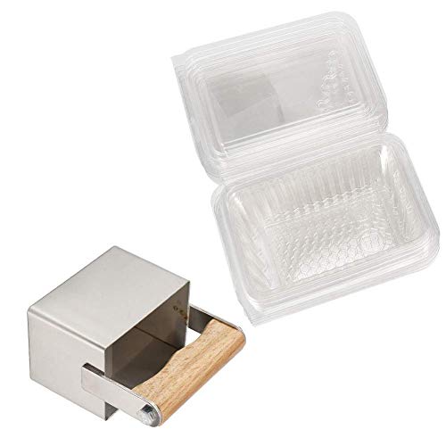 Fdit Stainless Steel Comb Honey Cutter Scraper with Plastic Box Cutting Tools Beekeeping Accessory Supplies