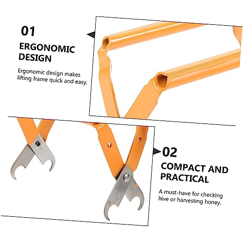 4pcs Stainless Steel Beehive Frame Holder Grip Essential Beekeeping Tool for Removal and Safe Hive Inspection Ergonomic Design for Better Control and Comfort
