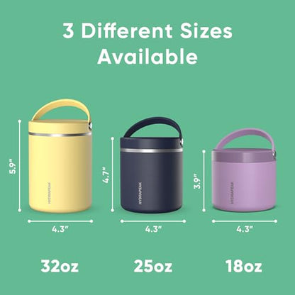 Hydrapeak 18oz Stainless Steel Vacuum Insulated Food Jar | Hot Food and Cold Food, Wide Mouth Leak-Proof Soup for Adults, 10 Hours Hot and 16 Hours Cold (Jade) - color: Jade, size: 18 Ounces