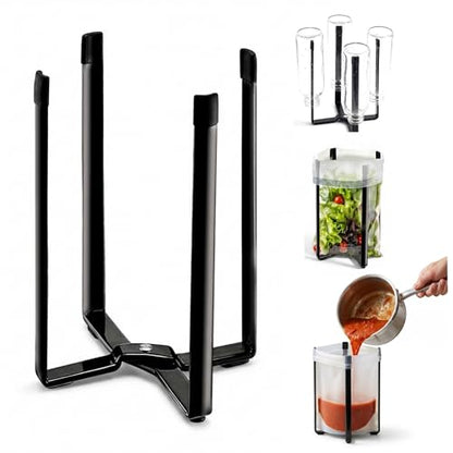 Performore Collapsible Bottle Drying Rack – Stainless Steel Kitchen Stand Holder for Bottles, Cups & Plastic Bags – Space-Saving Multi-Use 50-Pc Bag Organizer