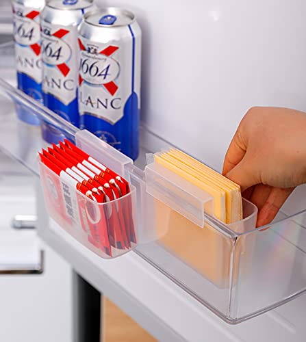 Space-Saving Cheese Slice Holder, 2-Pack, Fridge Door Hanging Storage Container, BPA-Free, for Kitchen Organization