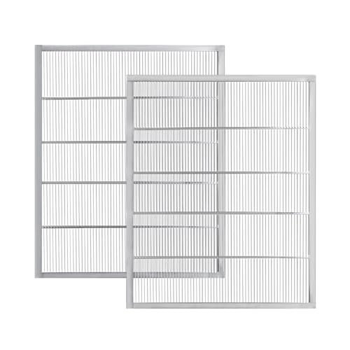 2 Pack Metal Queen Excluder for 8 Frame Hive, Bee Hive Queen Excluder | prevents queen laying in honey supers, galvanized steel, rust resistant, easy install