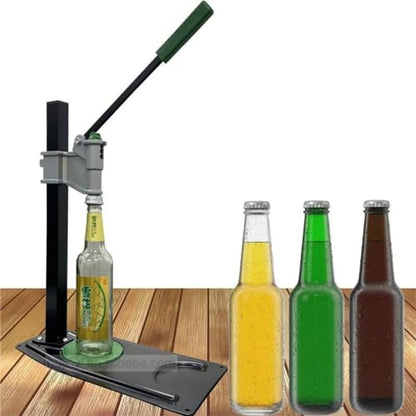 Manual Bottle Capper Tool Machine 26mm and 29mm Crown Capper,Heavy Duty Strong Metal Easy Action Bench Bottle Capper, Adjustable Height Beer Bottle Capping for Home Brewing Long pattern