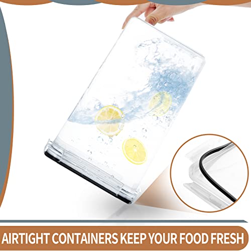 4pcs Large Tall Airtight Food Storage Containers with Lids - 6.5L / 5.9qt | Pantry Kitchen Organizers and Storage, Airtight Food Canisters with Lids for Kitchen, Pantry Organization, BPA Free, Black - size: 6.5 l